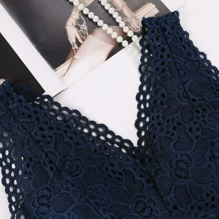 Push Up Seamless Embroidery Bra Lace Sexy Bra Set Wire Free Lingerie Transparent Female Underwear Set For Women - Image 9