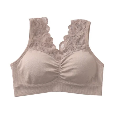 Deep V Neck Lace Bras For Women Seamless Bra Breathable Underwear Wireless Beauty Back Pad Push Up Lingerie Push Up bh Bra - Image 5