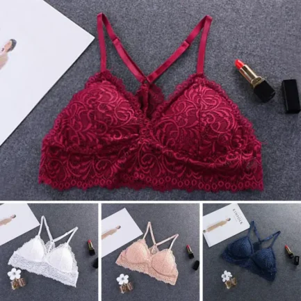 Sexy Women‘s Seamless Bra Lace Y Shape Strap Summer Wire Free Lingerie Brassiere - Image 9