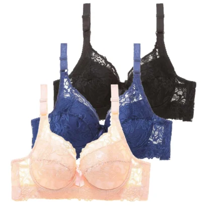 Women's Sexy Sports Bra 3 Pack Push Up Bra Set Training Running Bras For Women Solid Color Hollow Out Erotic Brassiere Lingerie - Image 10
