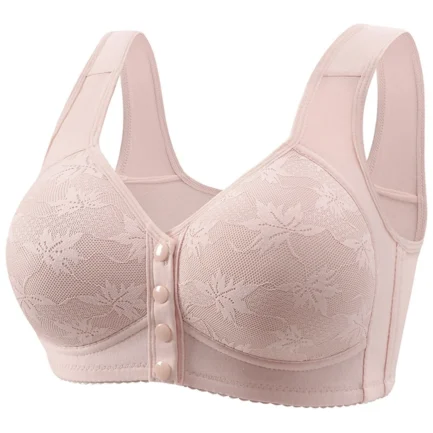 Women's Front Buckle Underwear Soft Cotton Without Steel Ring Wide Shoulder Strap Vest Women's Bra Sexy Push Up Bra for Women - Image 11