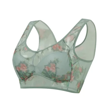 Ice Silk Lace Cooling Comfort Bra Women Push Up Seamless Lace Underwear Top Bralette Large Size Brasier No Underwire - Image 10