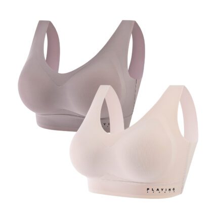 Silk Ice 2PC Seamless Women Bras Sleep Women's Vest Underwear Trackless Sports Bra Push Up Solid Color Bralette Лифчики Женские - Image 13