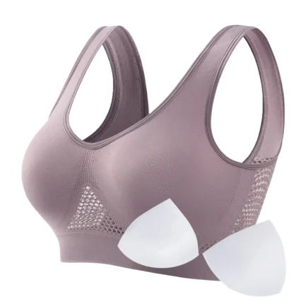 Women's Proof Running Fitness Yoga Vest Thin Padded No Wire Push Up Breathable Sports Bra Plus Size Beauty Back Brassiere - Image 10