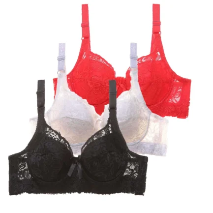Women's Sexy Sports Bra 3 Pack Push Up Bra Set Training Running Bras For Women Solid Color Hollow Out Erotic Brassiere Lingerie - Image 9