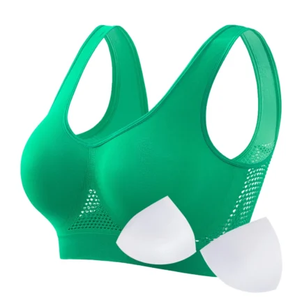 Women's Proof Running Fitness Yoga Vest Thin Padded No Wire Push Up Breathable Sports Bra Plus Size Beauty Back Brassiere - Image 12