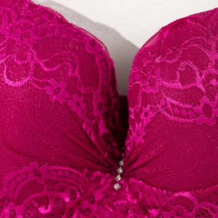 Women Sexy Underwear Padded Lace Sheer Bra 36-46 3/4 Cup Underwear Push Up Brassiere Seamless Middle Aged Underwear - Image 3