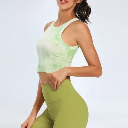 Cross Back Wide Strap Push-up Sports Bra Women Shock Proof Running Fitness Crop Top Crew Neck Padded Workout Yoga Tanks - Image 11