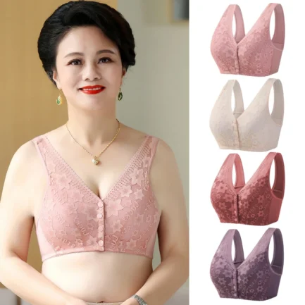 Breathable Female Non-steel Rings Tank Top Bras Sleep Bras Women's Underwear Large Size Soft Bras for Elders