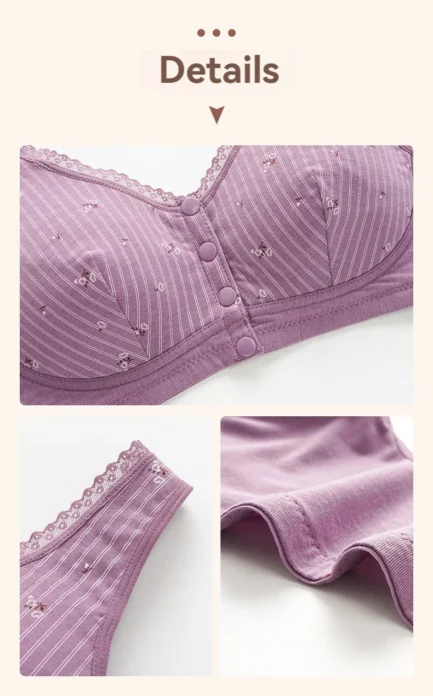 36-52 New Bras For Women Wire Free Underwear Push Up Front Closure Sexy Big Size Female's Clothing Lingerie Cotton Brassiere - Image 18