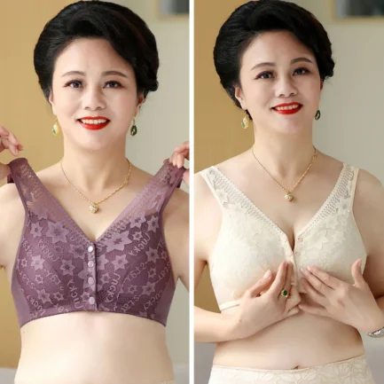 Breathable Female Non-steel Rings Tank Top Bras Sleep Bras Women's Underwear Large Size Soft Bras for Elders - Image 17