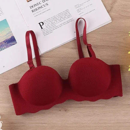 Sexy Bras Push Up Seamless Underwear for Women Solid Color Wireless Lingerie One-pieces Gather Convertible Straps Brassiere - Image 4