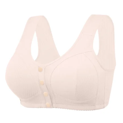 Breathable Bra For Older Women Front Buckle Push Up Bra Seamless Gathering Plus Size Yoga Sleeping Brassiere Soft Strapless Bra - Image 11