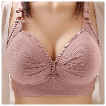 Women's Bras Sexy Large Size Underwear No Steel Ring Comfortable Cotton Lingerie Push Up Brassiere Breathable Thin Mold Cup Bra - Image 2