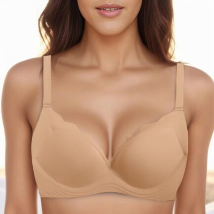 Push Up Breathable Bra Womens Seamless Feeling Soft Support Thin Underwear Large Breasts Show Small Anti Sagging Bralettes - Image 19