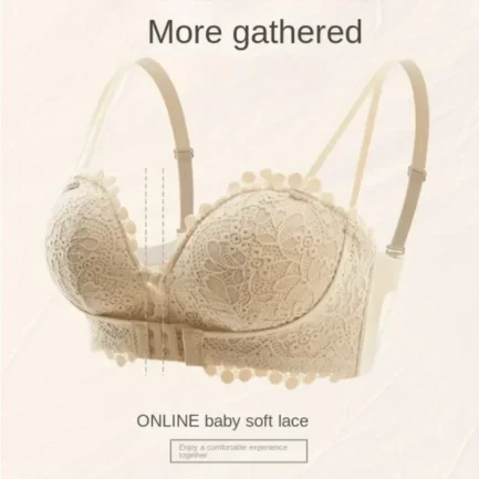 Sexy Back Without Steel Ring Underwear Female Small Breasts Gathered Big Breasts Showing Small Bra for Women Push High Lingerie - Image 2