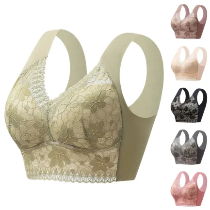Women's Push-up Anti-Sagging Underwear With Large Breasts And Small Breasts, Seamless, No Wires, Breast-Reducing Lace Bra - Image 16