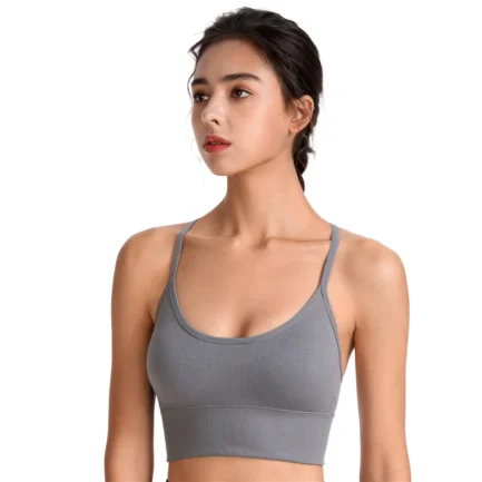 Sexy Women Sports Bra Fitness Underwear Camis Push Up Yoga Crop Top Bras Solid Athletic Vest Gym Shirt Sportswear Back Cross Top - Image 13