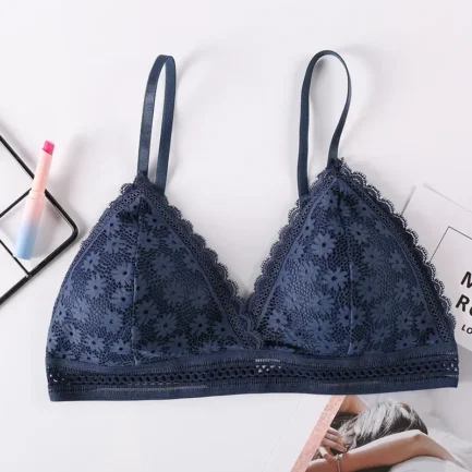 Sexy Floral Lace Bra Top For Women Push Up Female Lingerie breathable Bralette Removable Pad Thin Fashion New Wireless Bras - Image 18