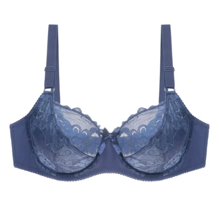 Sexy Push up Lace Bra Women Brassiere Plus Size ScallopedUnderwire BEmbroidery Floral Bralette Unlined 3/4 Cups Bra - Image 10