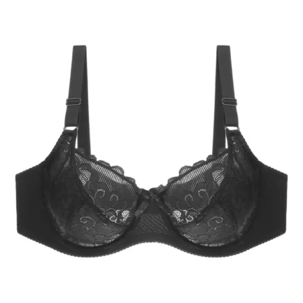 Sexy Push up Lace Bra Women Brassiere Plus Size ScallopedUnderwire BEmbroidery Floral Bralette Unlined 3/4 Cups Bra - Image 14