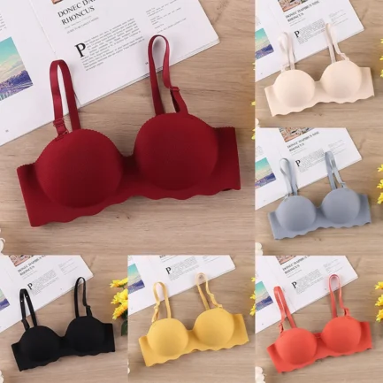 Sexy Bras Push Up Seamless Underwear for Women Solid Color Wireless Lingerie One-pieces Gather Convertible Straps Brassiere - Image 7
