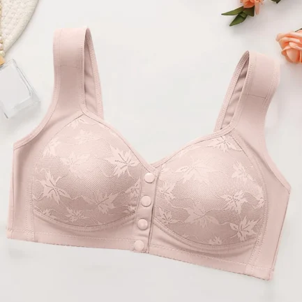 Women's Front Buckle Underwear Soft Cotton Without Steel Ring Wide Shoulder Strap Vest Women's Bra Sexy Push Up Bra for Women - Image 15