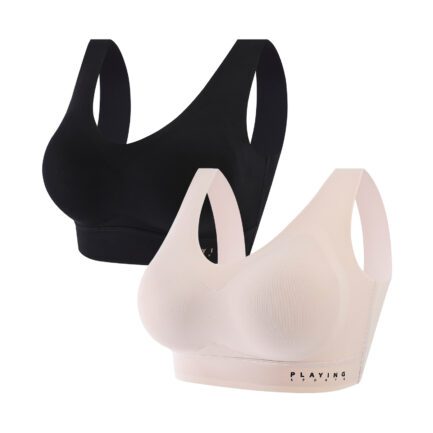 Silk Ice 2PC Seamless Women Bras Sleep Women's Vest Underwear Trackless Sports Bra Push Up Solid Color Bralette Лифчики Женские - Image 12