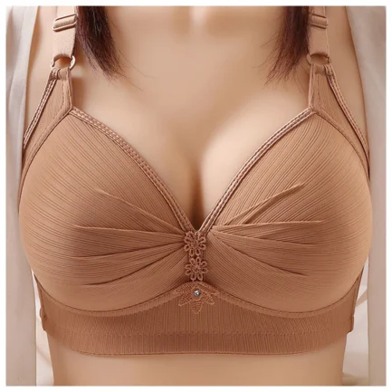 Women's Bras Sexy Large Size Underwear No Steel Ring Comfortable Cotton Lingerie Push Up Brassiere Breathable Thin Mold Cup Bra - Image 4