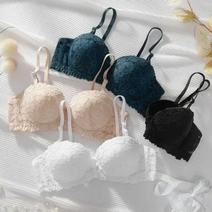Half Cup Lace Bralette Top Women Bra Lingerie Wireless Unpadded Bras Backless Brassiere Soft Thin Underwear Bralet