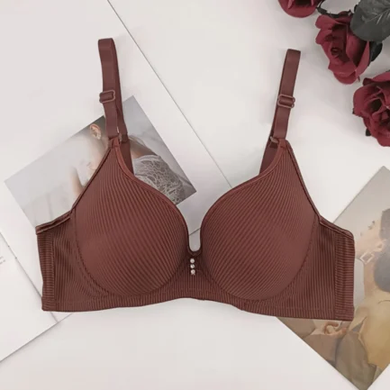 Fashion Sexy Deep V Thin Bra For Women Solid No Steel Ring Breathable Gathering Bralette Underwear Seamless Push Up Lingerie - Image 6