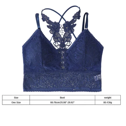 Wembley Top Notch Suspenders Fashion Sleeveless Floral Lace Bra Padded Tank Tops Spaghetti Strap Unwired Lingeries Ropa Barata - Image 5