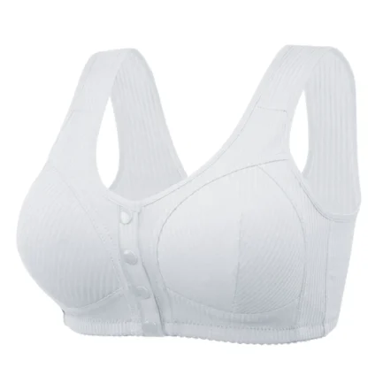 Breathable Bra For Older Women Front Buckle Push Up Bra Seamless Gathering Plus Size Yoga Sleeping Brassiere Soft Strapless Bra - Image 8