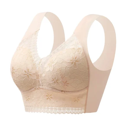 Women's Push-up Anti-Sagging Underwear With Large Breasts And Small Breasts, Seamless, No Wires, Breast-Reducing Lace Bra - Image 12