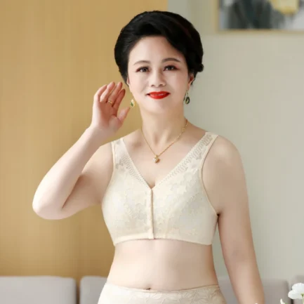 Breathable Female Non-steel Rings Tank Top Bras Sleep Bras Women's Underwear Large Size Soft Bras for Elders - Image 4