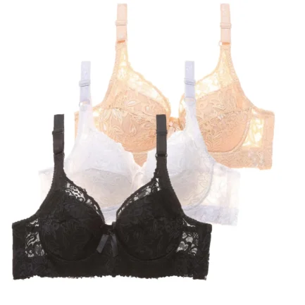 Women's Sexy Sports Bra 3 Pack Push Up Bra Set Training Running Bras For Women Solid Color Hollow Out Erotic Brassiere Lingerie - Image 8