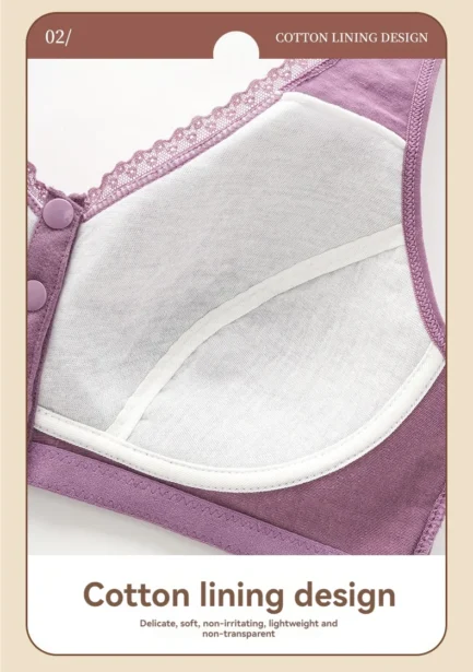 36-52 New Bras For Women Wire Free Underwear Push Up Front Closure Sexy Big Size Female's Clothing Lingerie Cotton Brassiere - Image 16