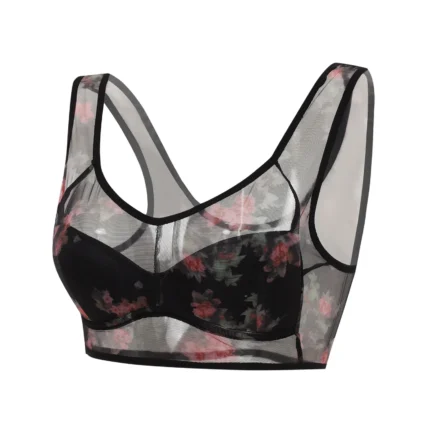 Ice Silk Lace Cooling Comfort Bra Women Push Up Seamless Lace Underwear Top Bralette Large Size Brasier No Underwire - Image 9
