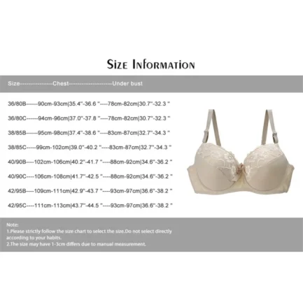 Women Bra Lace Splicing Embroidered Thin Oversized Bra Deep V Gathering Sexy Women's Underwear - Image 2