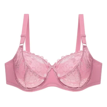 Sexy Push up Lace Bra Women Brassiere Plus Size ScallopedUnderwire BEmbroidery Floral Bralette Unlined 3/4 Cups Bra - Image 12