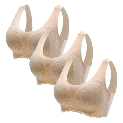 3PCS 2024 New Fashion Sports Bra Womens Seamless No Wire Stretch Vest Bra Push Up Sleep Tank Tops Simple Yoga Fitness Bra M-4XL - Image 14