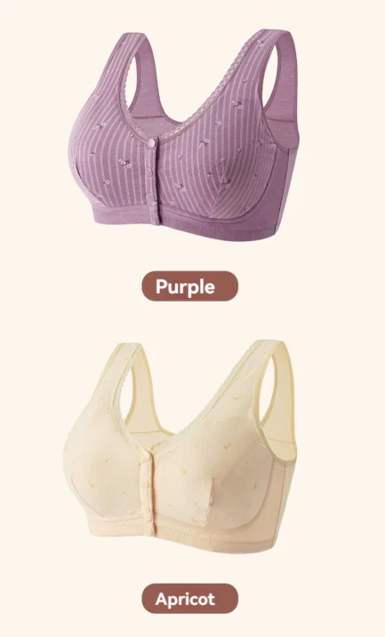 36-52 New Bras For Women Wire Free Underwear Push Up Front Closure Sexy Big Size Female's Clothing Lingerie Cotton Brassiere - Image 12