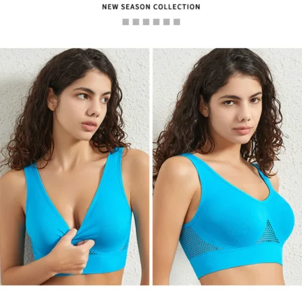 Women's Proof Running Fitness Yoga Vest Thin Padded No Wire Push Up Breathable Sports Bra Plus Size Beauty Back Brassiere