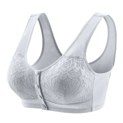 Underwear Bras Vests Thin And Comfortable Front Buckle Lace Style Women's Bras Summer Wireless Gathered Comfort V Brassiere - Image 5
