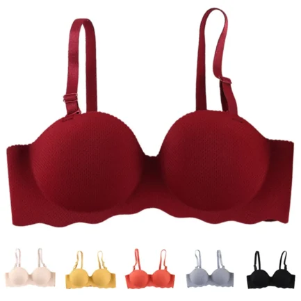 Sexy Bras Push Up Seamless Underwear for Women Solid Color Wireless Lingerie One-pieces Gather Convertible Straps Brassiere - Image 15