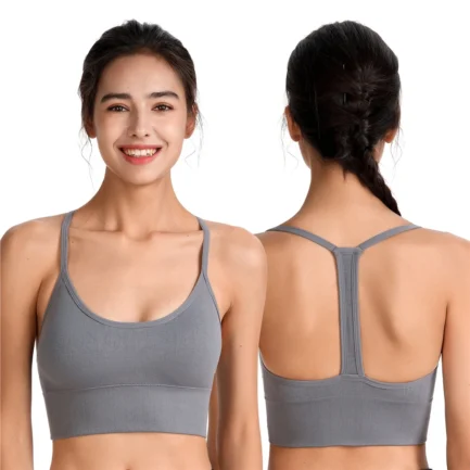 Sexy Women Sports Bra Fitness Underwear Camis Push Up Yoga Crop Top Bras Solid Athletic Vest Gym Shirt Sportswear Back Cross Top - Image 12