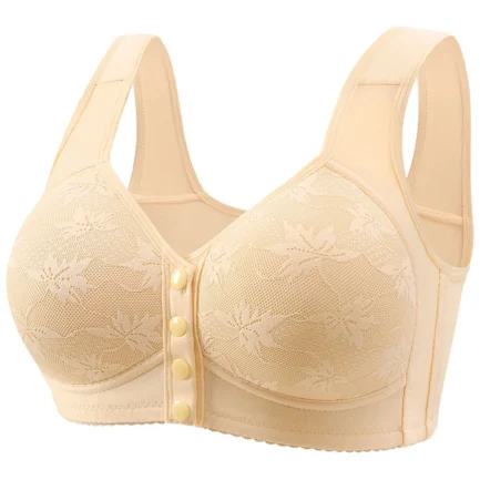 Women's Front Buckle Underwear Soft Cotton Without Steel Ring Wide Shoulder Strap Vest Women's Bra Sexy Push Up Bra for Women - Image 9