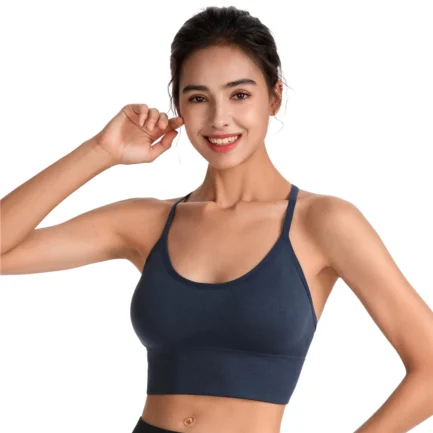 Sexy Women Sports Bra Fitness Underwear Camis Push Up Yoga Crop Top Bras Solid Athletic Vest Gym Shirt Sportswear Back Cross Top - Image 11