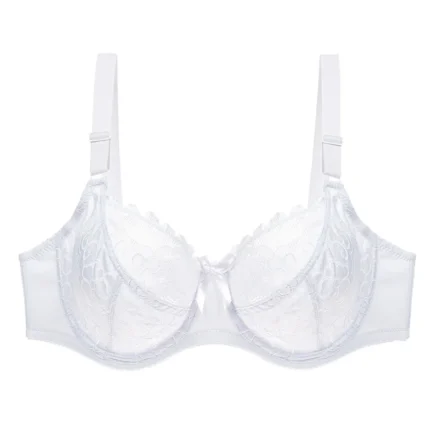 Sexy Push up Lace Bra Women Brassiere Plus Size ScallopedUnderwire BEmbroidery Floral Bralette Unlined 3/4 Cups Bra - Image 7