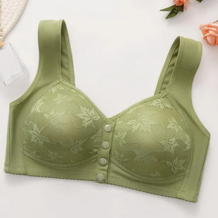 Women's Front Buckle Underwear Soft Cotton Without Steel Ring Wide Shoulder Strap Vest Women's Bra Sexy Push Up Bra for Women - Image 14